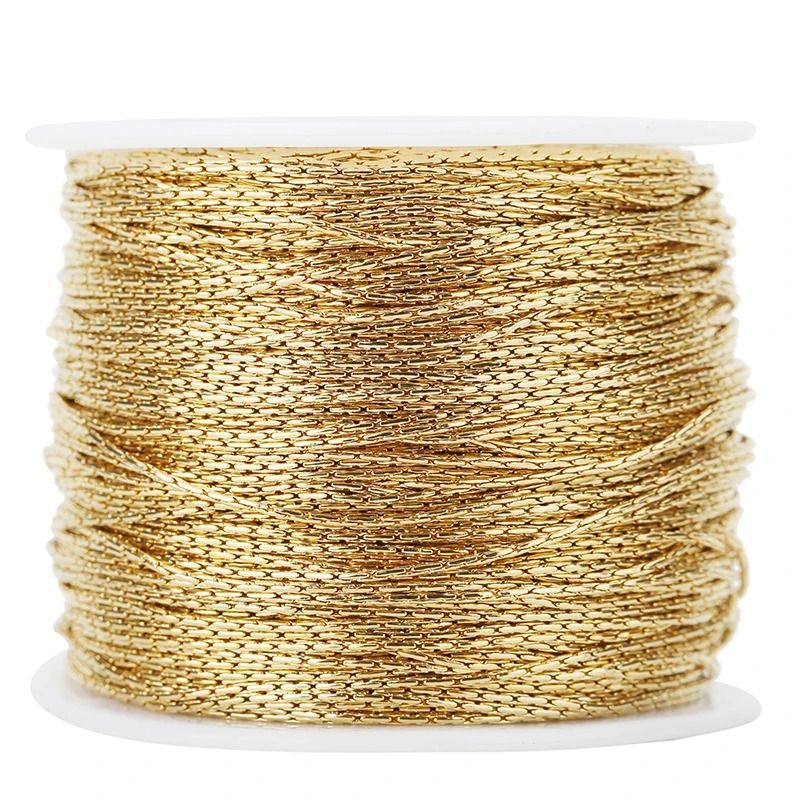 Stainless Steel Gold Link Chain for Jewelry Making (2 Meters)