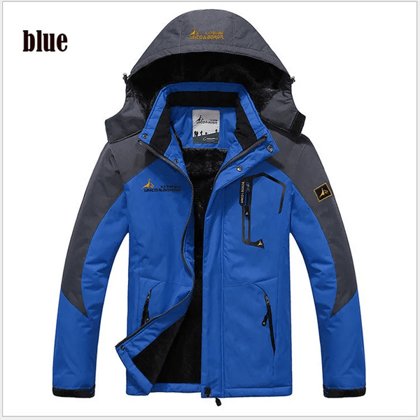 Mens Winter Parka Jacket Thick Warm Windproof Hooded Coat with Fur Lining