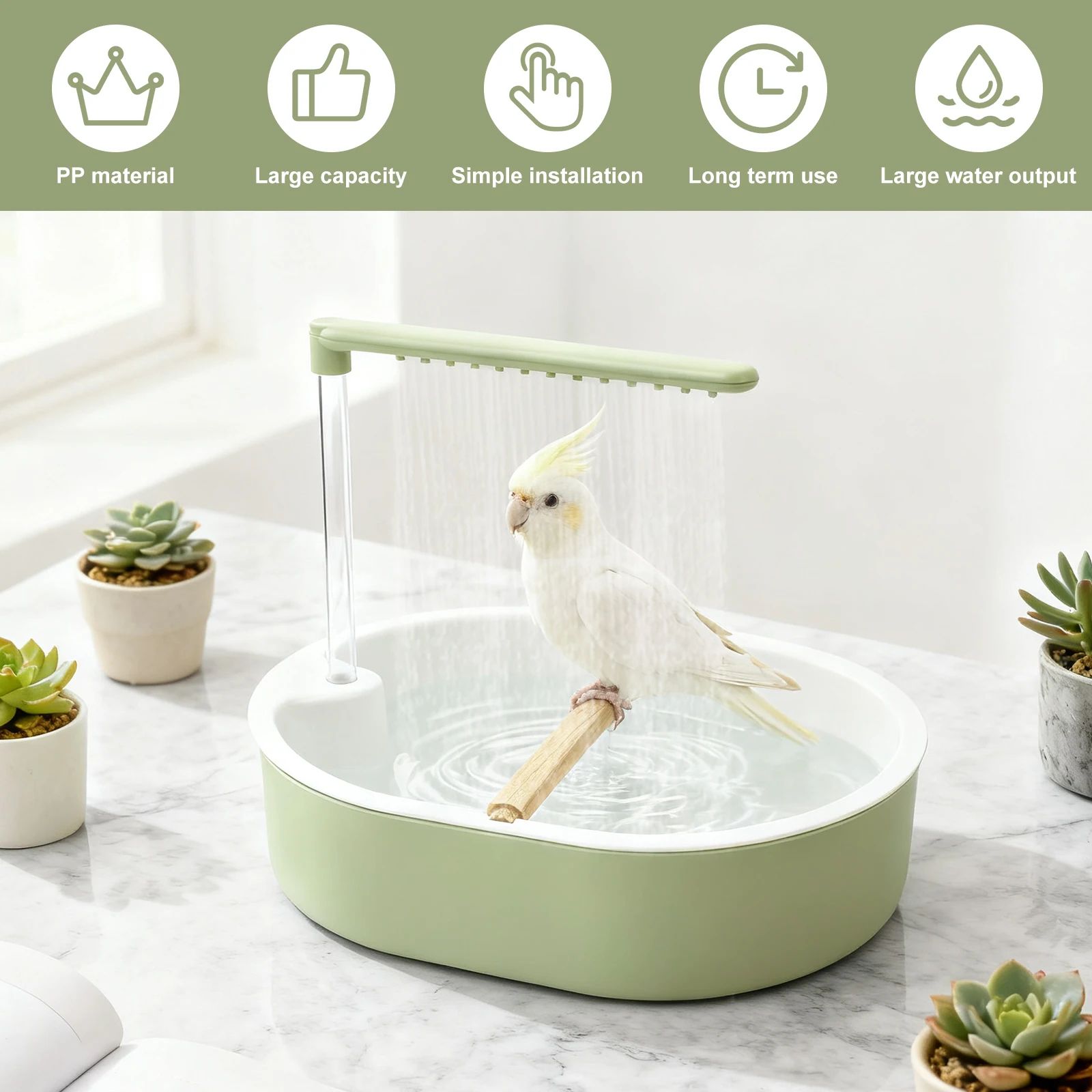 Automatic Bird Bath Fountain