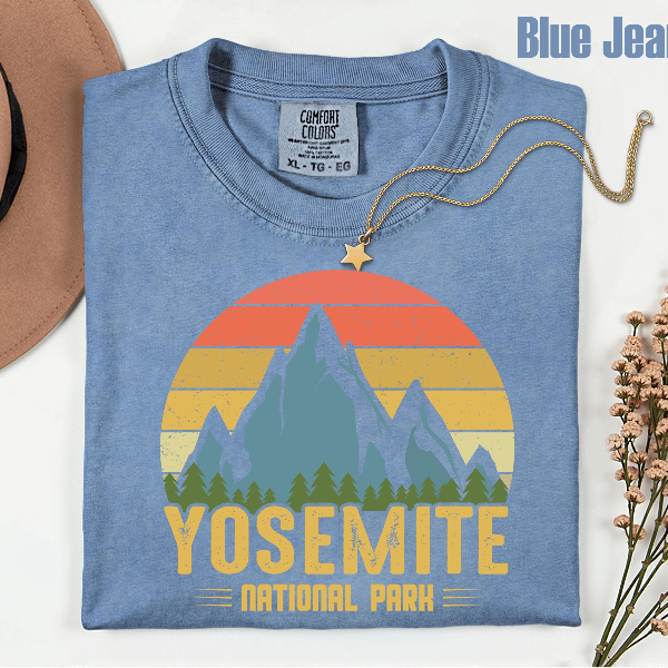 Comfort Colors Yosemite National Park Shirt, Vintage Mountain Graphic Tee, Nature Lover T-Shirt, USA Travel Shirt