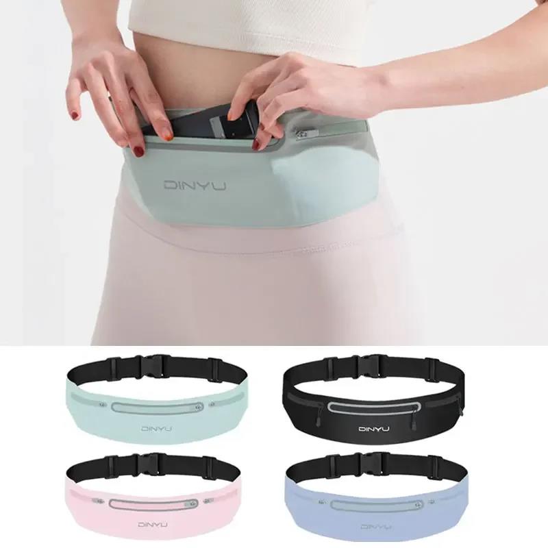 Running Pouch Belt Portable, Sports Waist Pack Fanny Pack Wallet Adjustable, Phone Holder Men Women Gym Bum Bag