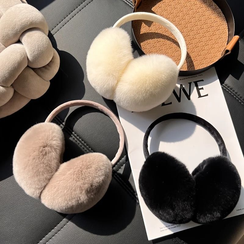 Outdoor Warm Plush Earmuffs Ideal Christmas Gift Folding Winter Ear Protectors for Cycling and Travel