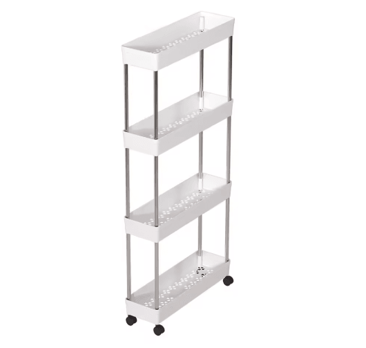 Multi-Layer Floor Standing Kitchen Rack with Microwave Storage Shelf