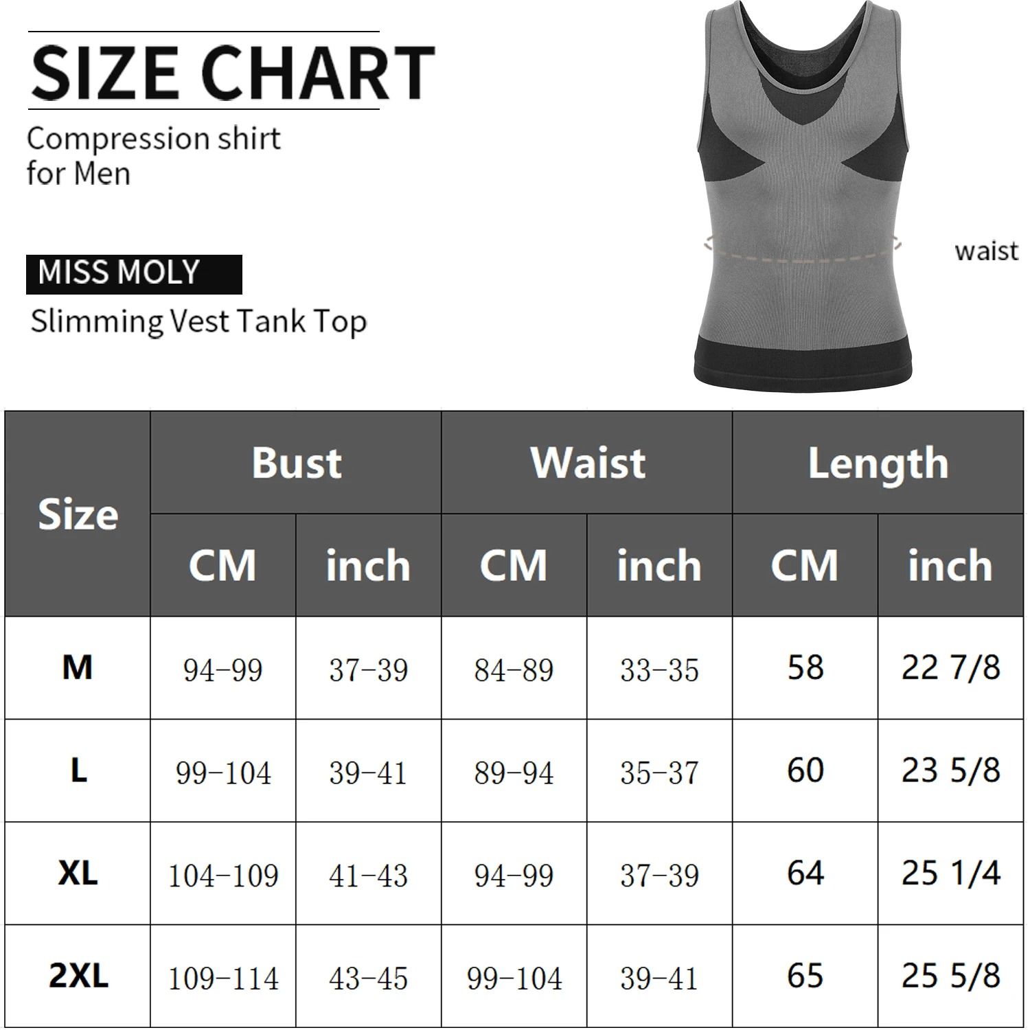 Men Slimming Body Shaper Compression T Shirt with Tummy Control