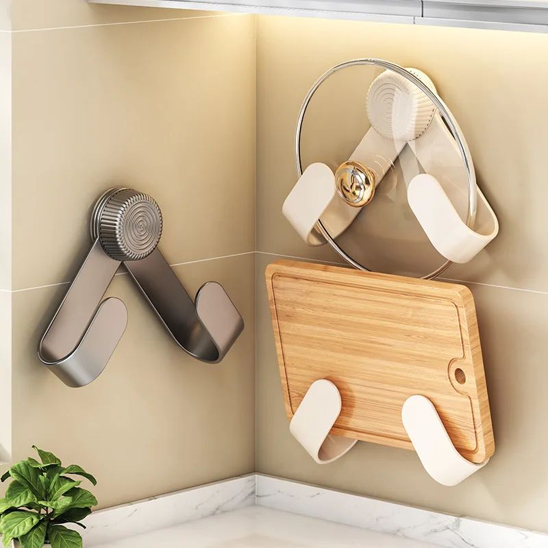 Wall Mounted Pot Lid and Cutting Board Rack