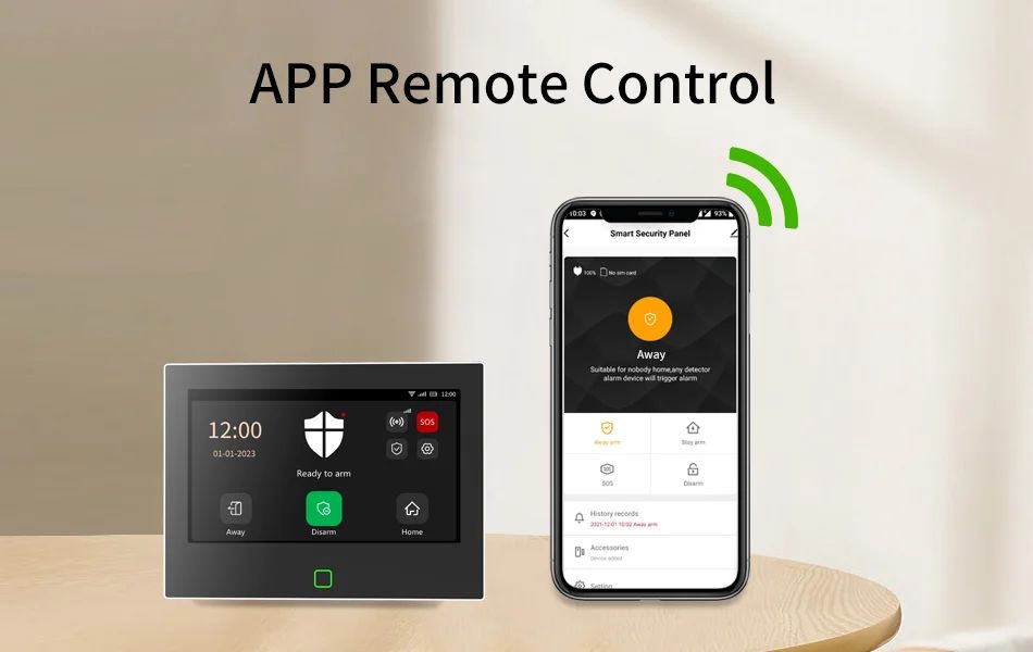 Staniot 7 inches Smart Home Alarm System – WiFi & 4G Tuya Security Kit with 120dB Siren, 5000mAh Battery, Alexa/Google