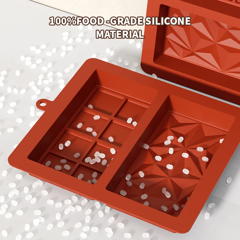 Chocolate Bar Silicone Mold - Deep Dubai Style 1-Inch Pistachio Stuffed Bar Mold for Candy and Chocolate Bars