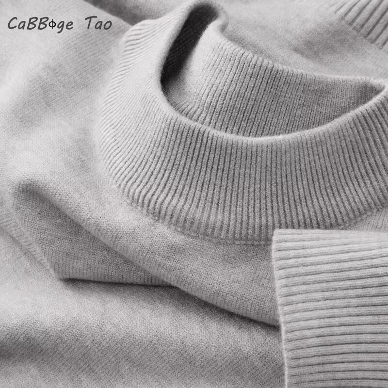 Mens Mock Neck Sweater Lightweight Knit Pullover for Casual Fall Comfort
