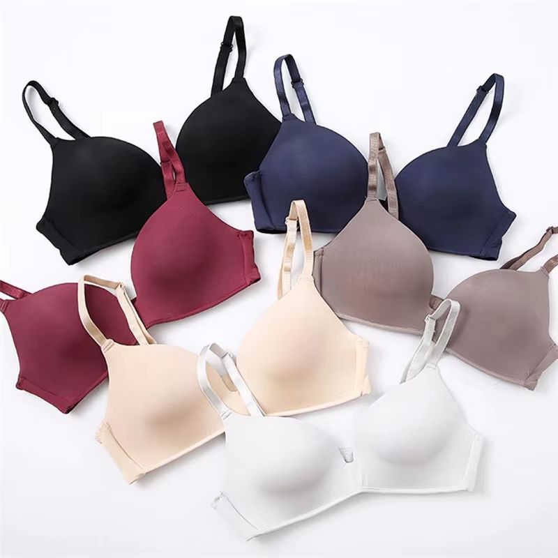 Women's Ice Silk Wireless Push-Up Seamless Bra Comfortable Gather Lingerie