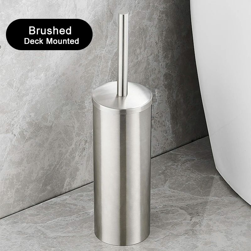 Stainless Steel Wall-Mounted Toilet Brush Set