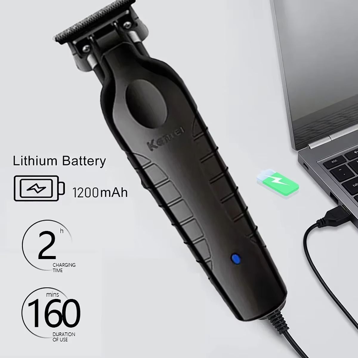 Kemei KM-2299 Professional Hair Clipper – Men's Hair Trimmer & Haircut Machine with Precision Cutting Blades