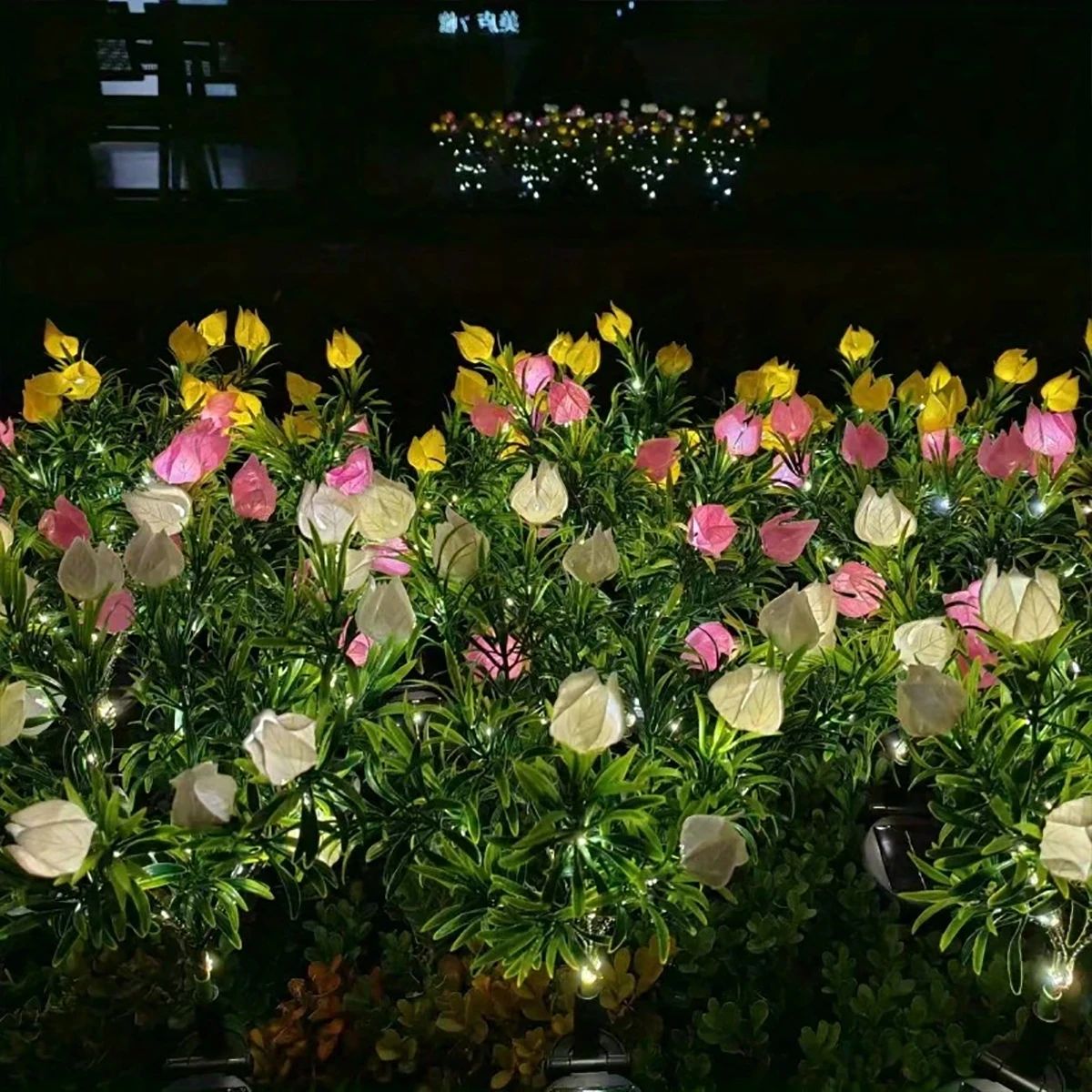 Solar Gardenia Flower Light – Warm White Outdoor Solar Garden Lamp for Lawn & Garden Decor