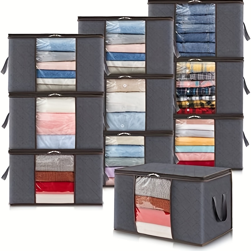 Closet Clothes Organizers Storages, Foldable Wardrobe Organizer Clothes, Blanket Storage Comforter Bag Clothes Storage