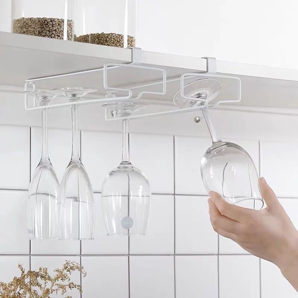 Inverted Hanging Wine Glass Holder Rack