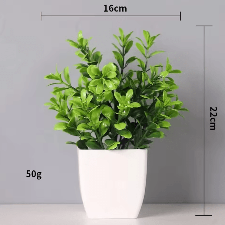 Vivid Artificial Bonsai Plant – Mini Decorative Greenery for Desk & Home