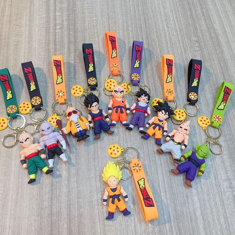 Anime Figure Keychain with PVC Character Pendant