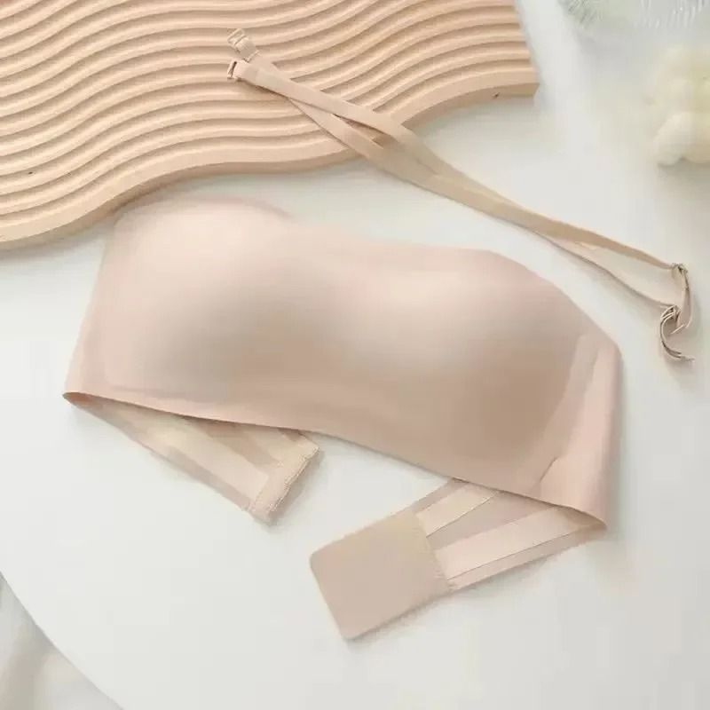 Seamless Tube Top Invisible Strapless Wireless Push Up Bralette