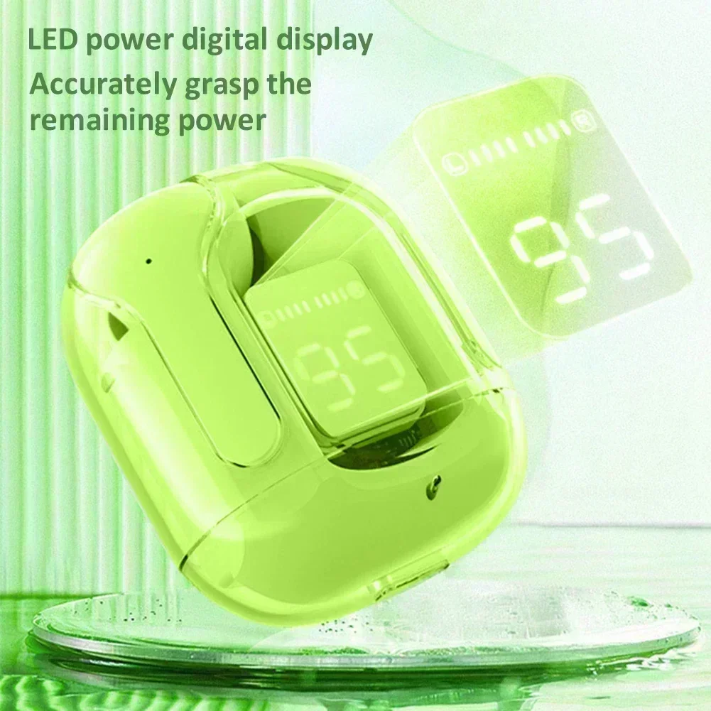 Smart LED Bluetooth Earbuds Wireless Mini TWS Headphones with Noise Cancelling Mic