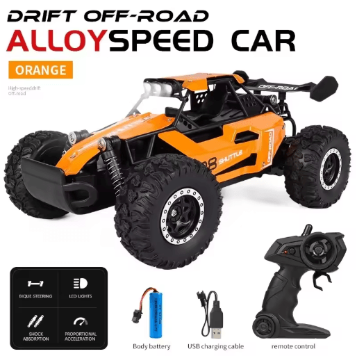 116 High Speed Off Road RC Car with LED Lights and 2.4GHz Control