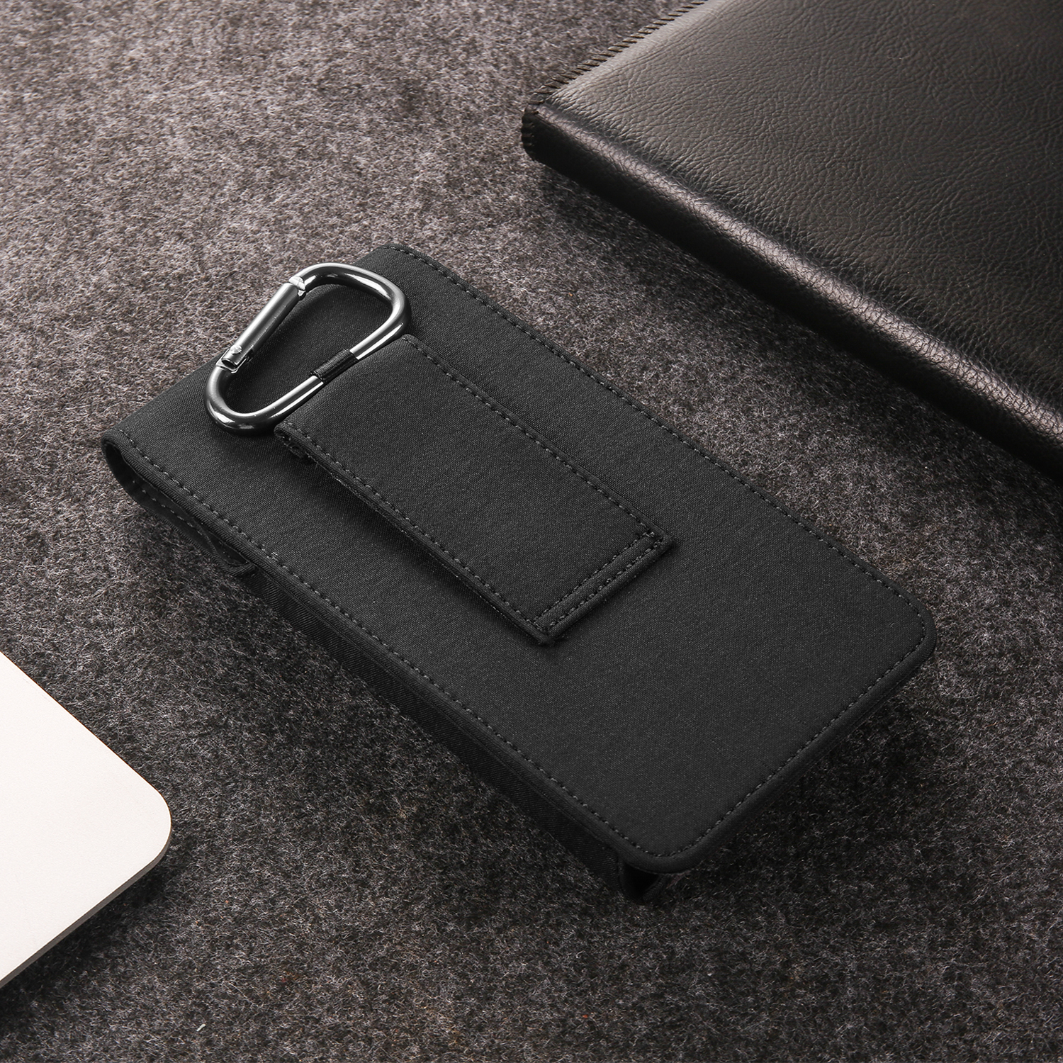 Universal Rugged Nylon Phone Holster with Secure Belt Clip and Loop