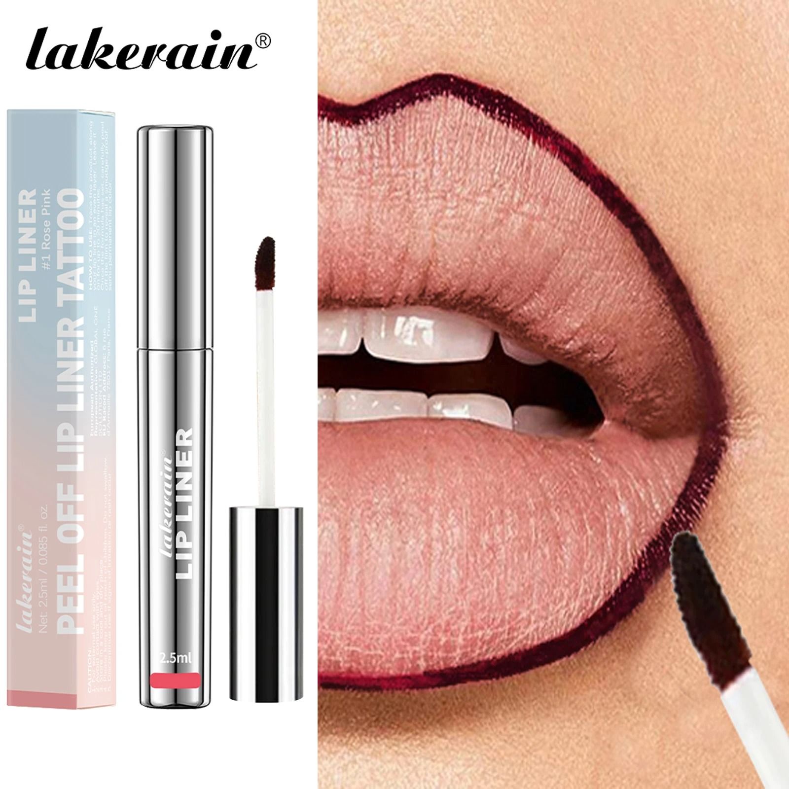 Highly Pigmented Peel-Off Lip Liner Tattoo