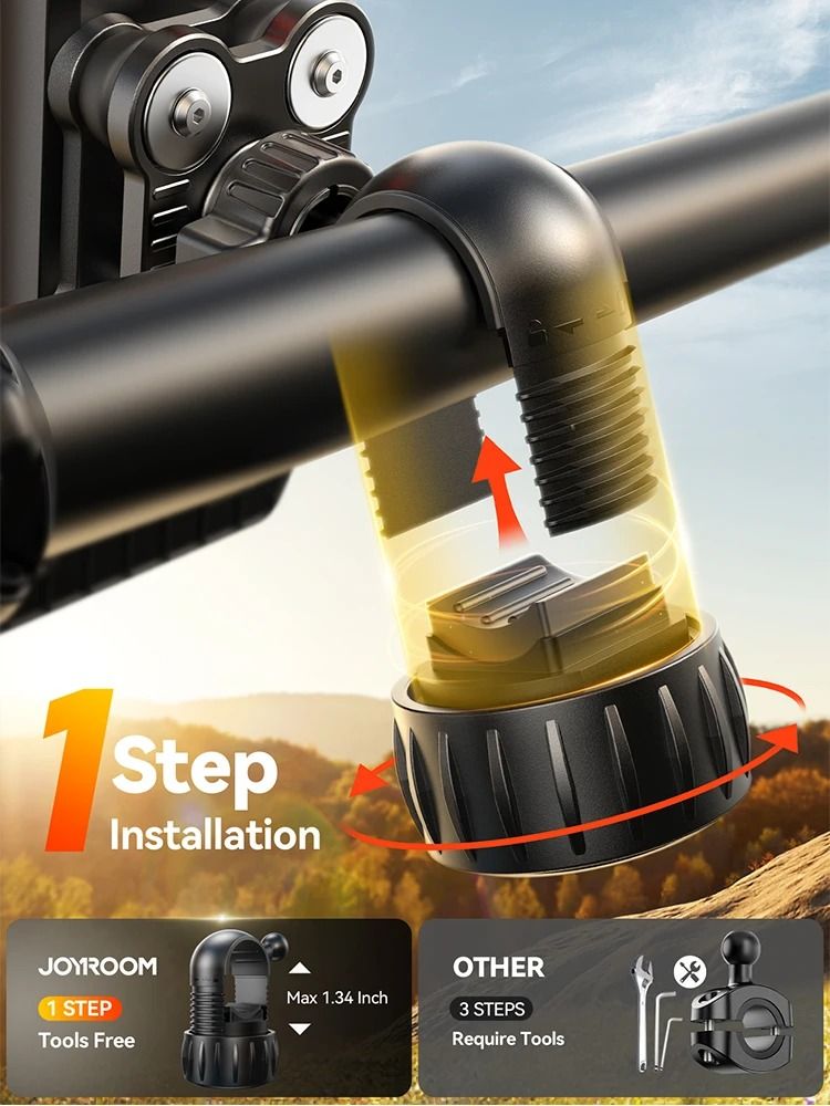 Anti-Shake Bike Phone Holder – Quick-Install Mount with Vibration Dampener