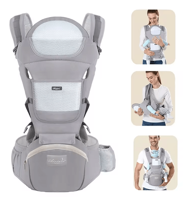 Ergonomic Hipseat Baby Carrier Backpack – Front Facing Kangaroo Sling for Travel