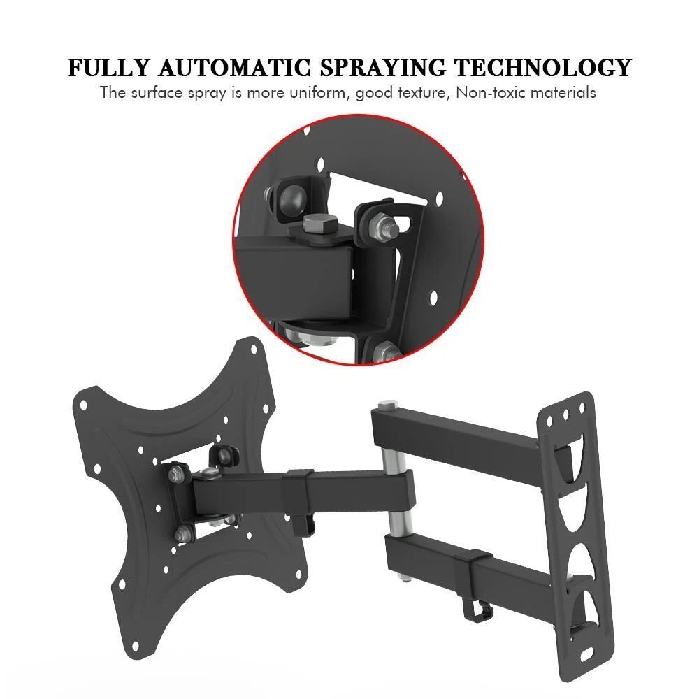 Full Motion TV Wall Mount Bracket Tilt, Swivel, Compatible