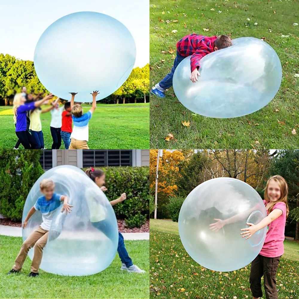 Soft Air-Filled Bubble Ball, Children's Inflatable Elastic Balloon for Summer Games & Gifts