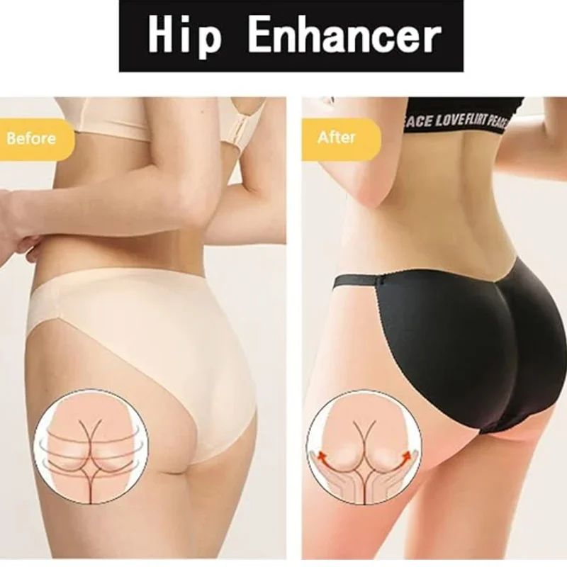 Women's Padded Butt Lifter Shapewear Panties – Seamless Hip Enhancer Booty Shaper Underwear