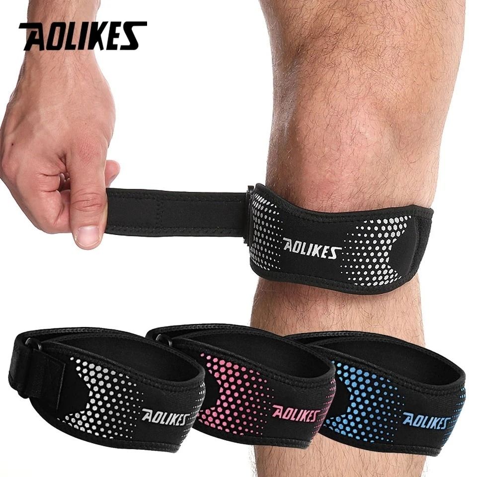 AOLIKES Adjustable Knee Pad Patella Stabilizer Brace for Pain Relief and Sports Support