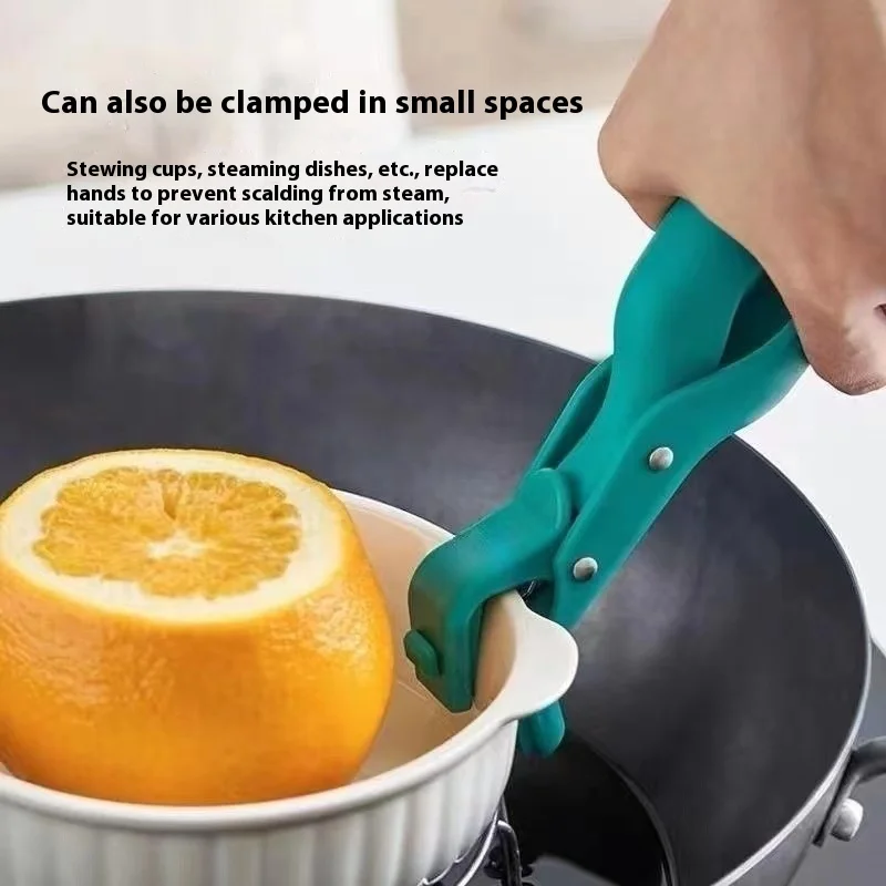 High temperature resistant scald clamp, silicone tray holder slip, multi functional anti scald clamp bowl