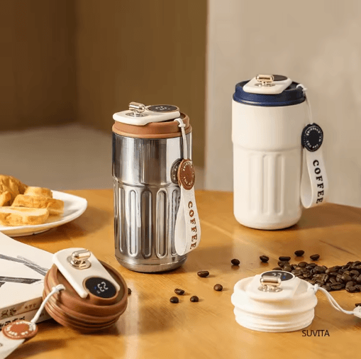 Smart Temperature Display Thermal Mug – Stainless Steel LED Coffee Thermo Bottle