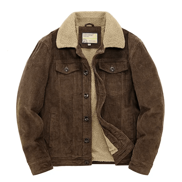 Mens Casual Cotton Jacket Autumn Winter Lapel Coat