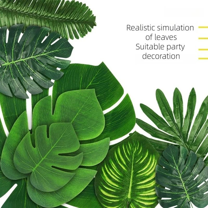 Tropical Palm Leaves Set – 10-Piece Artificial Safari Foliage