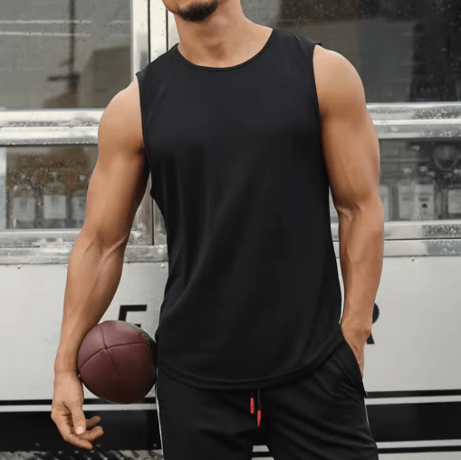 Mens Quick Dry Running Tank Top Loose Fit Marathon & Training Vest