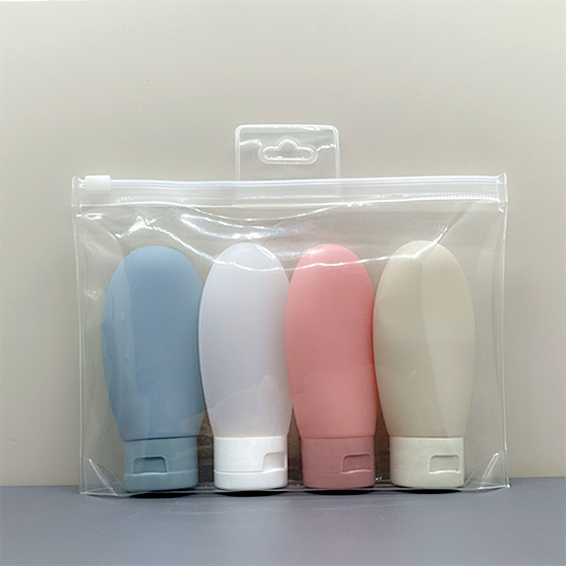 Hand Cream Lotion Hose Dispenser, Bottle Set Cosmetic Face Wash, Flip Top Empty Refillable Bottles