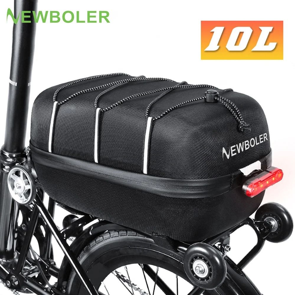 Waterproof Rear Seat Bicycle Bag Large Capacity Trunk Pannier with Hard Shell Design