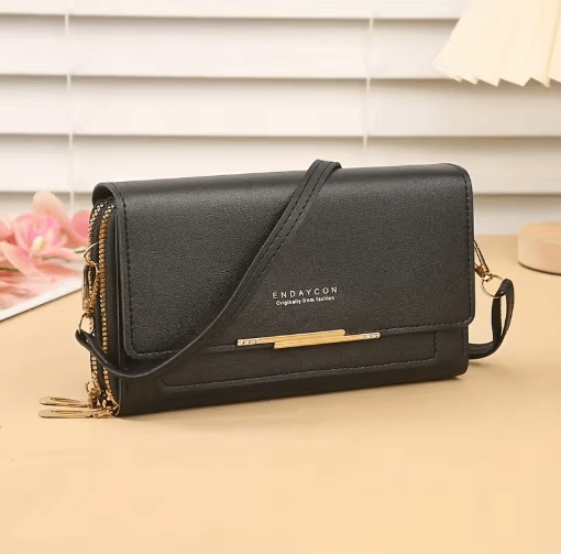 Fashionable RFID Crossbody Bag – Mobile Phone Bag, Card Wallet & Coin Purse in One