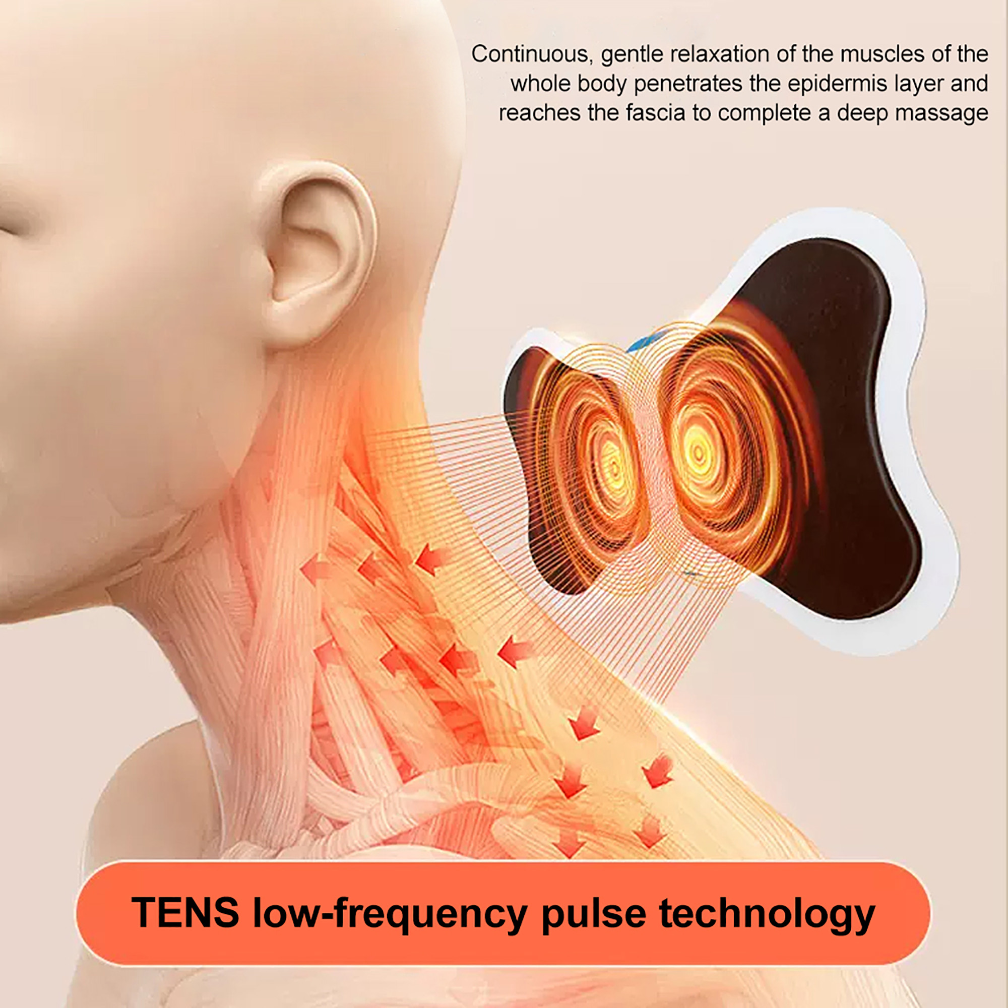 Mini Electric Neck Massager Modes for Muscle Relaxation & Fatigue Relief