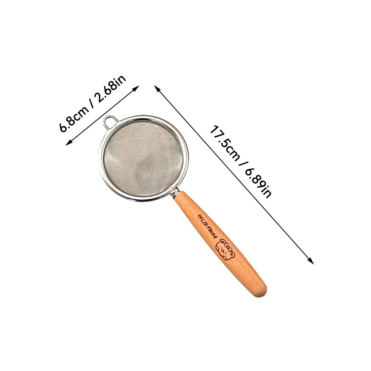 Fine Mesh Stainless Steel Strainer Flour Sieve and Oil Skimmer Spoon