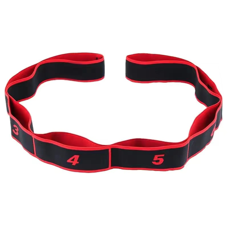 Multi Segment Belt Yoga Fitness Products, Yoga Stretch Resistance Bands Adult High Elasticity, Yoga Assisted Stretching