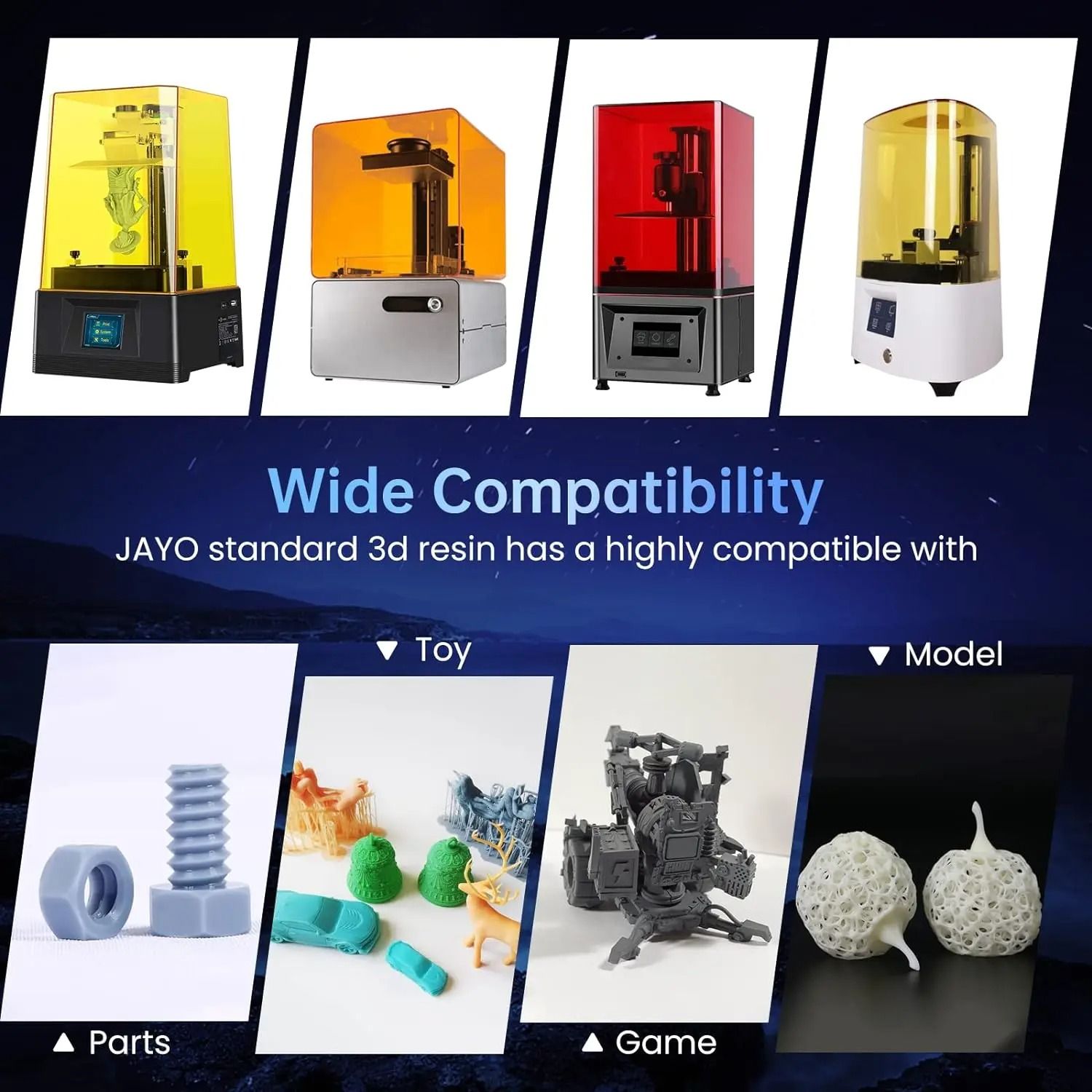 Jayo 3D Printer UV Resin 405nm Standard ABS Like and Water Wash Options