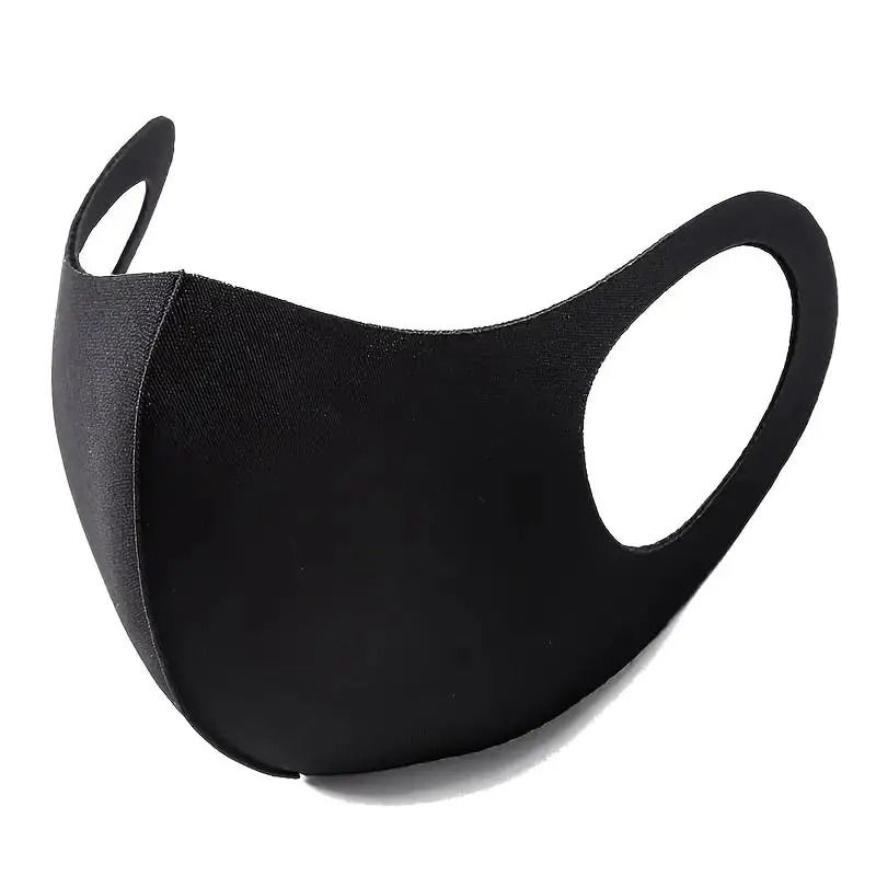 Reusable 3D Face Mask Black Dustproof Protective Mask for Daily Wear