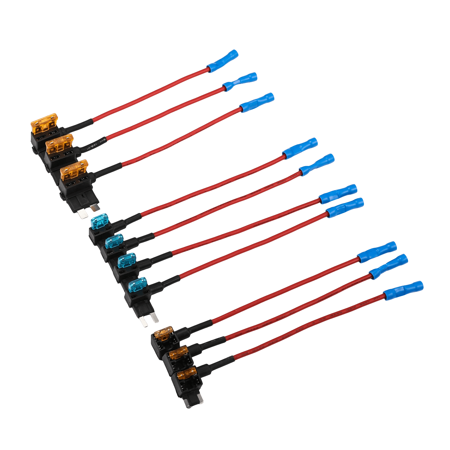 Car Add-a-Circuit Fuse Adapter Kit, Standard & Mini Blade Fuse Holders for Automotive Electrical Accessories