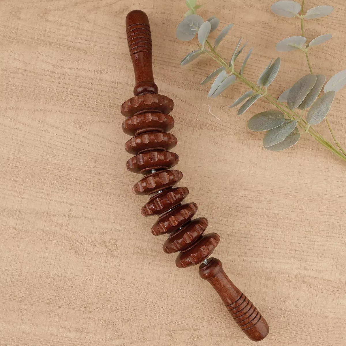 Wooden Therapy Massager Roller – Deep Tissue Fascia & Cellulite Relief Stick