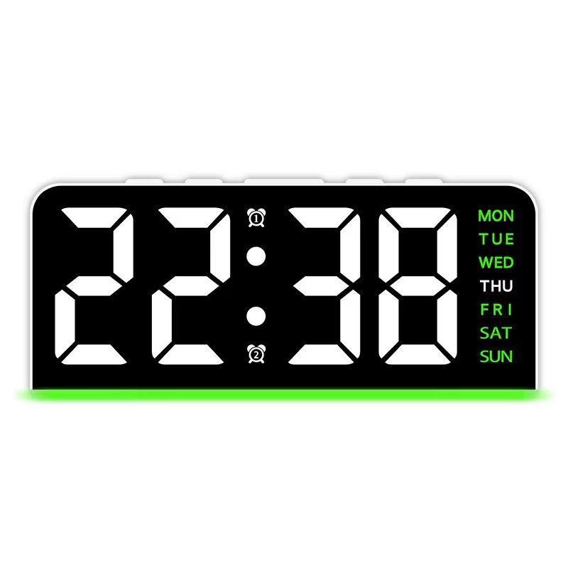 Modern LED Digital Alarm Clock with Temperature Display and Night Light Snooze Function