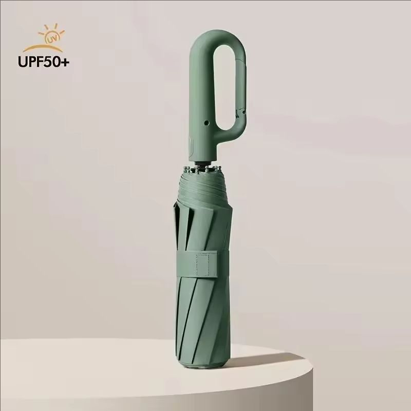 TINSOL Fully Automatic Ring Buckle Umbrella - Extra Large, Strong Windproof Sun & Rain Protection