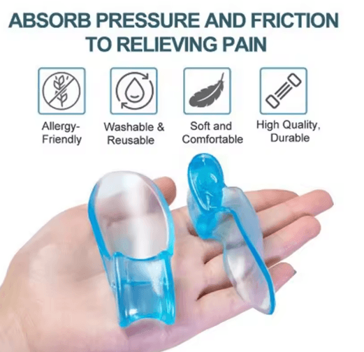 2-Piece Silicone Toe Splitter Hallux Valgus Alignment & Toe Separation Sleeves