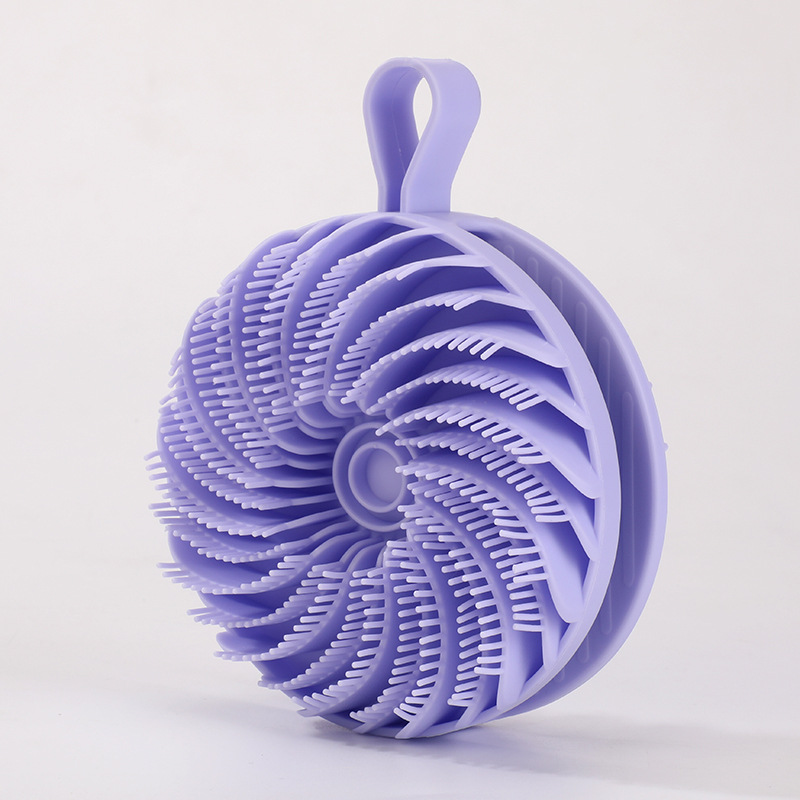 Painless Bath Artifact, Silicone Double Sided Bath Brush, Two In One Shampoo and Massage Brush